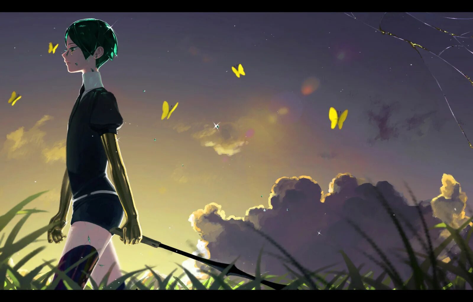 Обои страна самоцветов фосфофиллит. Houseki no kuni phosphophyllite. Sheya страна самоцветов. Арты. Страна самоцветов обои.