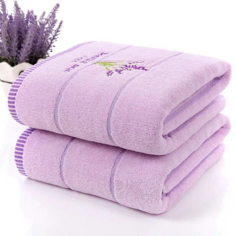 Хлопчатобумажное полотенце. Полотенце Lavender Purple 70*140 (p). Банное полотенце. Полотенца махровые для лица.