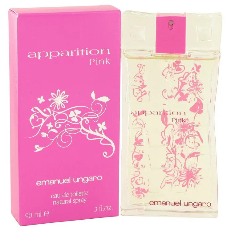 Духи розовая коробка. Парфюм Унгаро Пинк. Emanuel Ungaro Pink. Apparition Pink Emanuel Ungaro. Духи Emanuel Ungaro Pink.