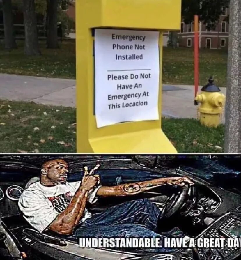 But it is not installable. Emergency phone. emergency meme animation. emergency phone is not installed here.