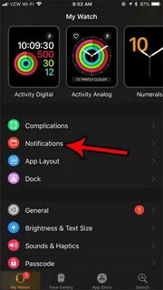 Уведомление watch на iphone