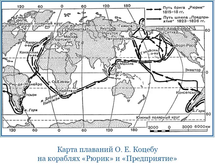 Кругосветное плавание Коцебу. Кругосветное путешествие России 1819-1821.