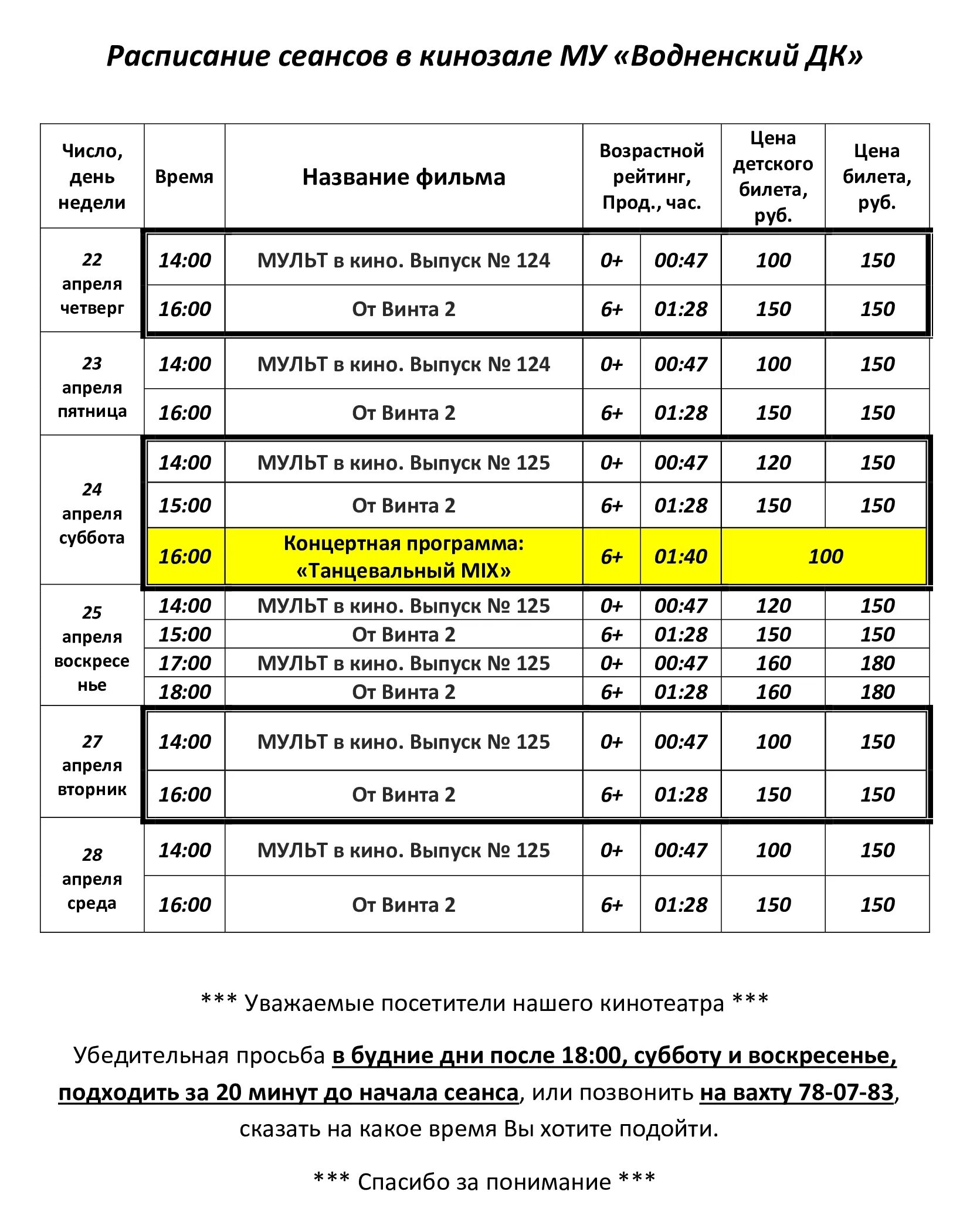 Афиша кинотеатров ухта расписание