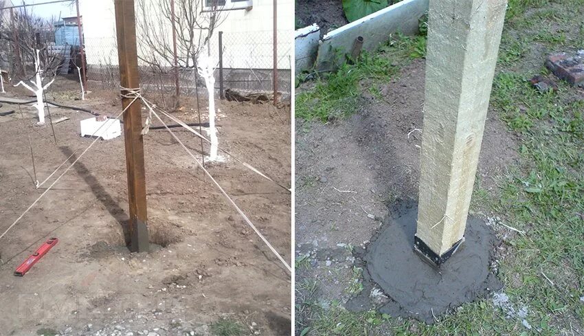 Фундамент под навес для машины. Фундамент навеса для автомобиля. Опора для деревянного столба 100х100. Закладные для трубы 100х100. Бетонирование опорных столбов.