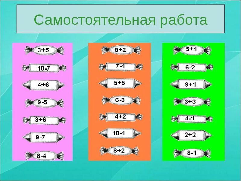 Сложение и вычитание чисел первого десятка. Примеры в пределах 10. Сложение и вычитание в предлогах 10. Примеры на сложение и вычитание. Примеры на вычитание для дошкольников.