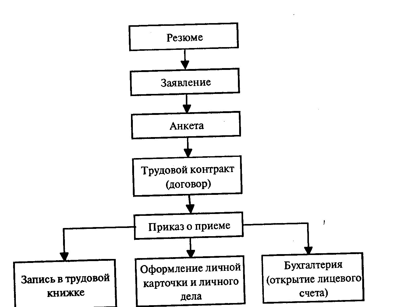 Алгоритм приема документов. Схема принятия на работу. Схема оформления документов при приеме на постоянную работу. Схема приема на работу нового сотрудника. Порядок оформления документов при приеме на работу.