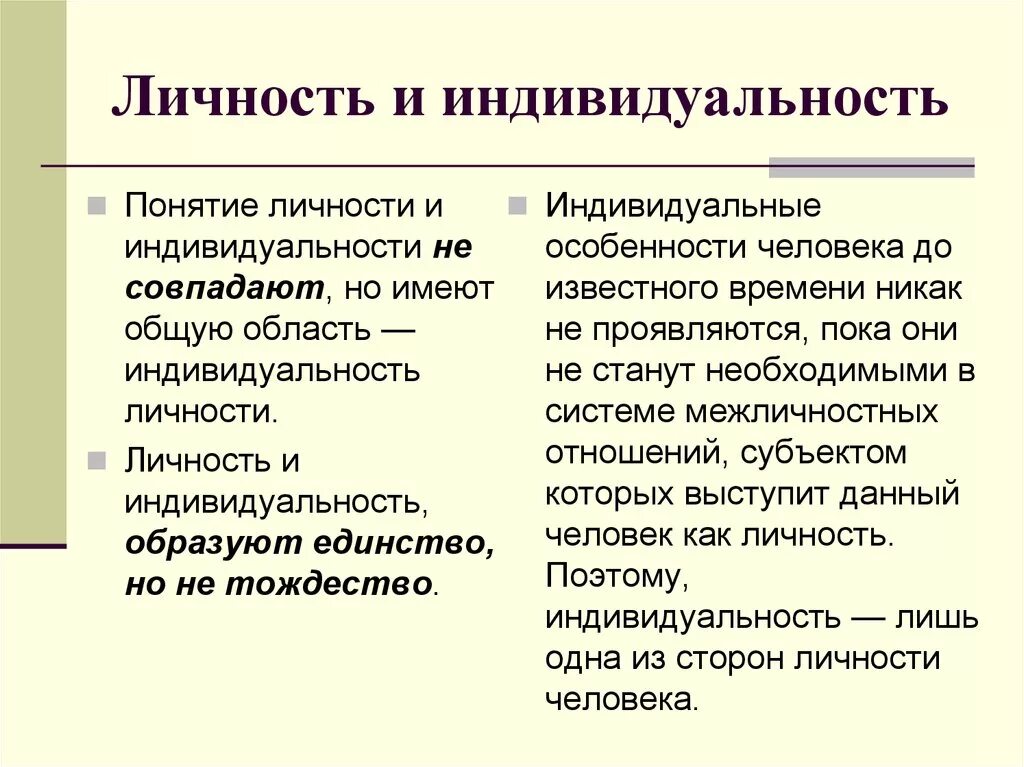 Какая особенность отличает. Отличие индивида индивидуальности и личности. Личность и индивидуальность. Понятие индивид и индивидуальность. Понятие личность и индивидуальность.