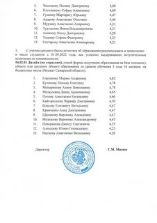 Приказ о зачислении губкина 2024