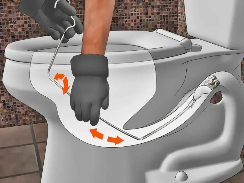 Средства пробить унитаз. Устранение засора в унитазе. унитаз в разрезе засор. трос для чистки унитаза. прочистка канализации унитаз.