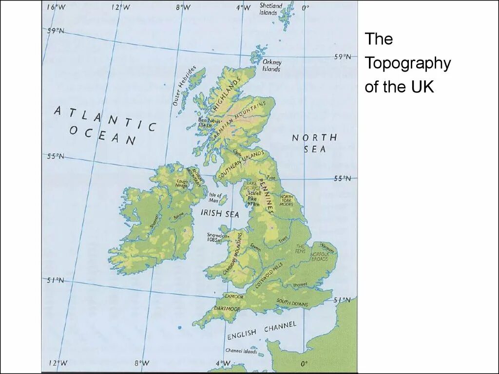 Great Britain  topography. Ирландское море на карте. The Shetland Islands on the Map of the uk. Норфолк презентация география.