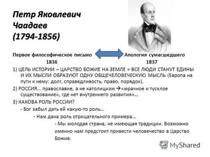Чаадаев п я философические письма письмо первое