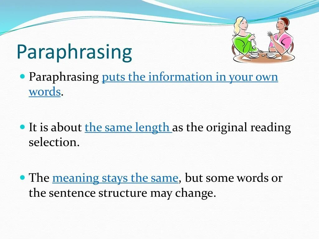 Paraphrase the given. Paraphrasing examples. paraphrase examples. summary and paraphrasing. what is paraphrasing.
