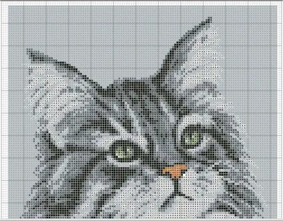 Вышивка кошка