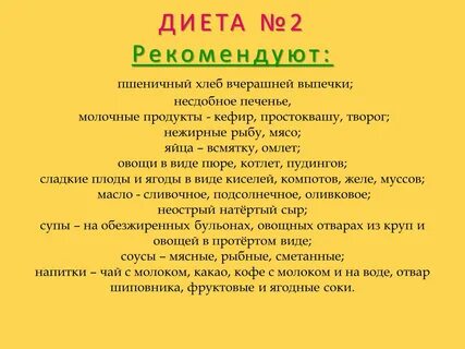 Лечебные диеты по столам