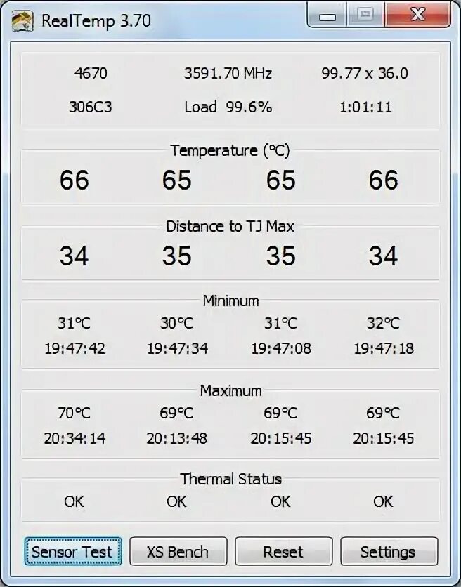 C temp is