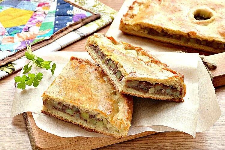 Пирог с мясом фото Выпечка. Мамин курник. YouTube