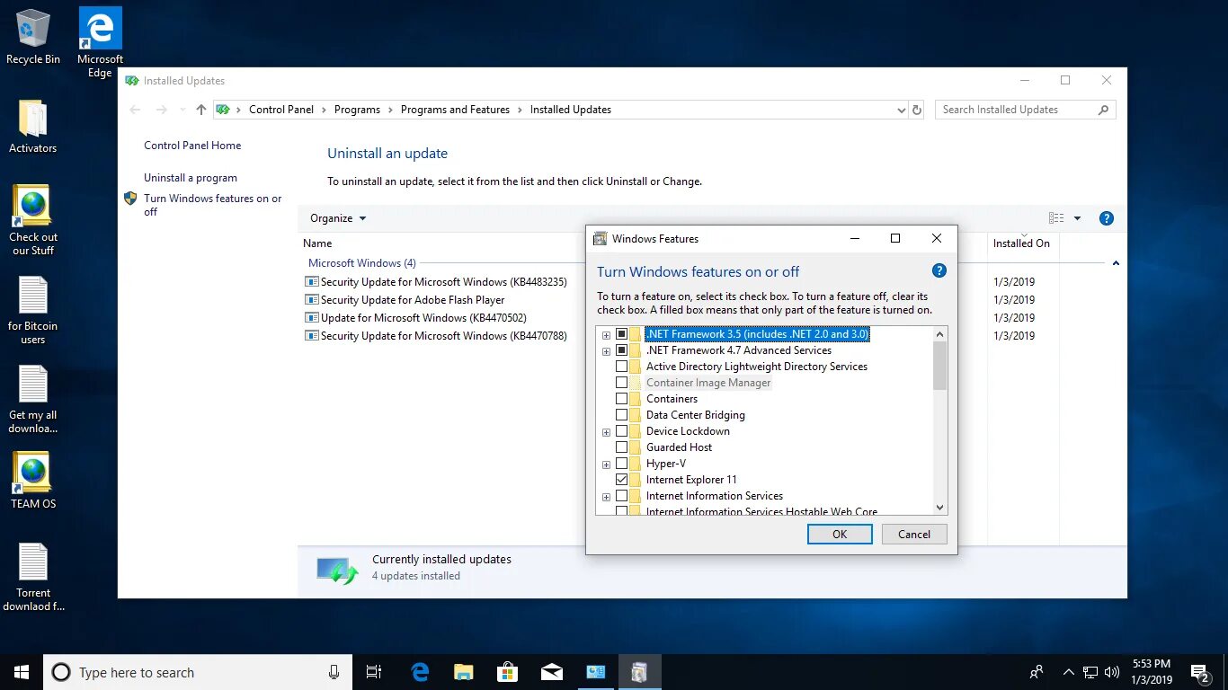 Window feature. Виндовс aio. активатор windows 10 pro x64. windows features. windows rg2.
