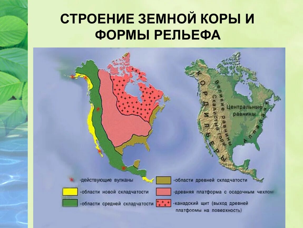 Карта строения земной коры Северной Америки. Формы рельефа земной коры. Формы рельефа Северной Америки 7 класс. Коры форма рельефа. Виды рельефа северной америки