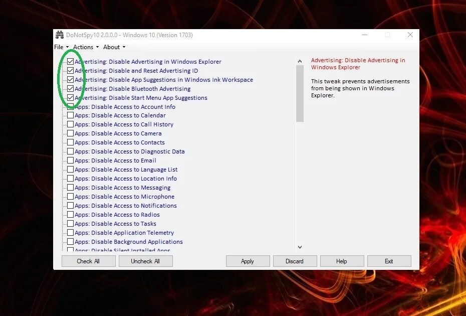 Disable application. Donotspy. телеметрия виндовс 10 как отключить. app suggestions windows. deploy windows defender application control and tick windows 10.