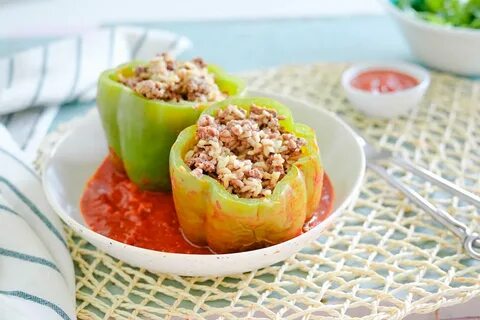 Перец фаршированный гречкой и овощами