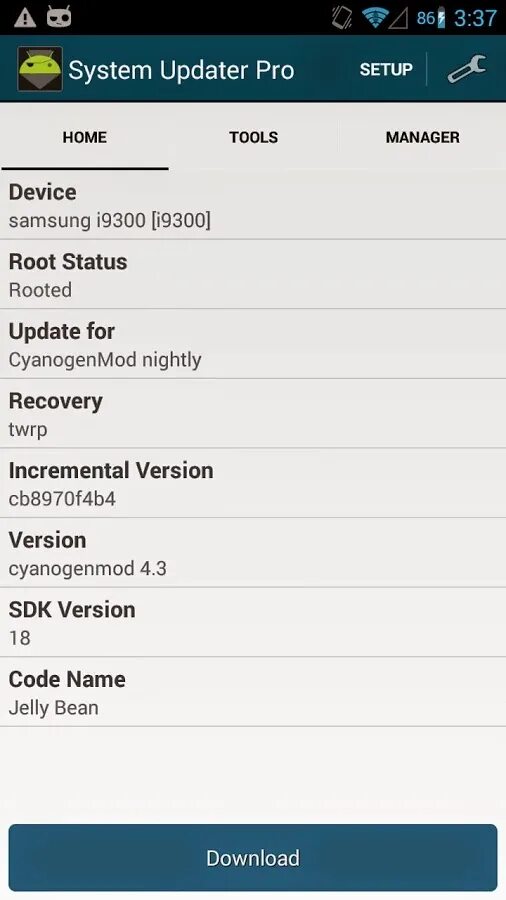 System update running. Download.&Updater.CYANOGENMOD. Android tizim yangilash.