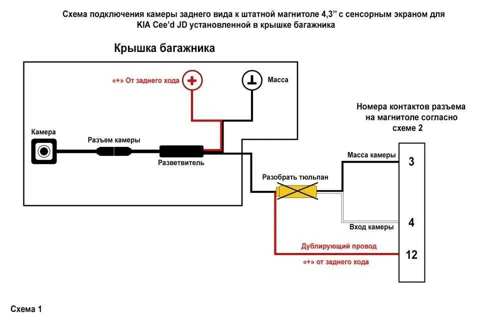 Как подключить задний камера автомобиль. Схема подключения видеокамеры заднего хода 5 проводов. Схема включения камеры заднего хода.