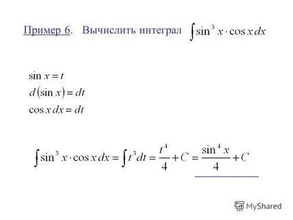Вычислить интеграл метод замены