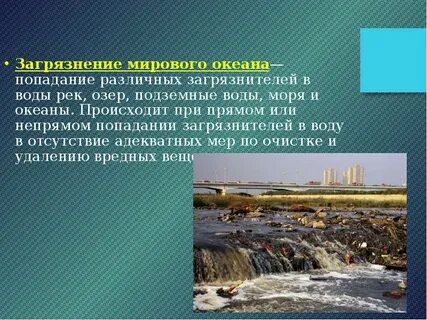 Какие моря озера реки особенно загрязнены