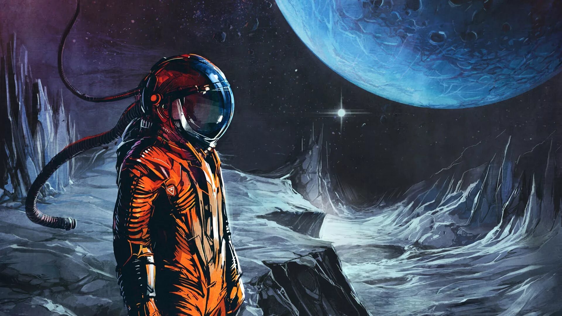 Космонавт слушает и улыбается. Lxst cxntury. роберт шекли астронавты. космос арт. космонавт арт.