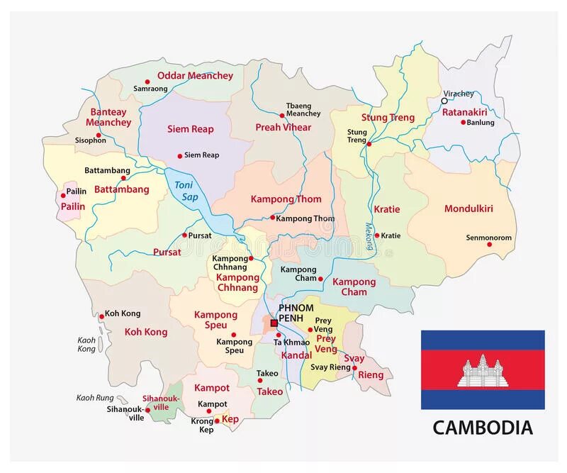В какой стране находится камбоджи. Королевство Камбоджа на карте. Камбоджа политическая карта. Расположение Камбоджи на карте.