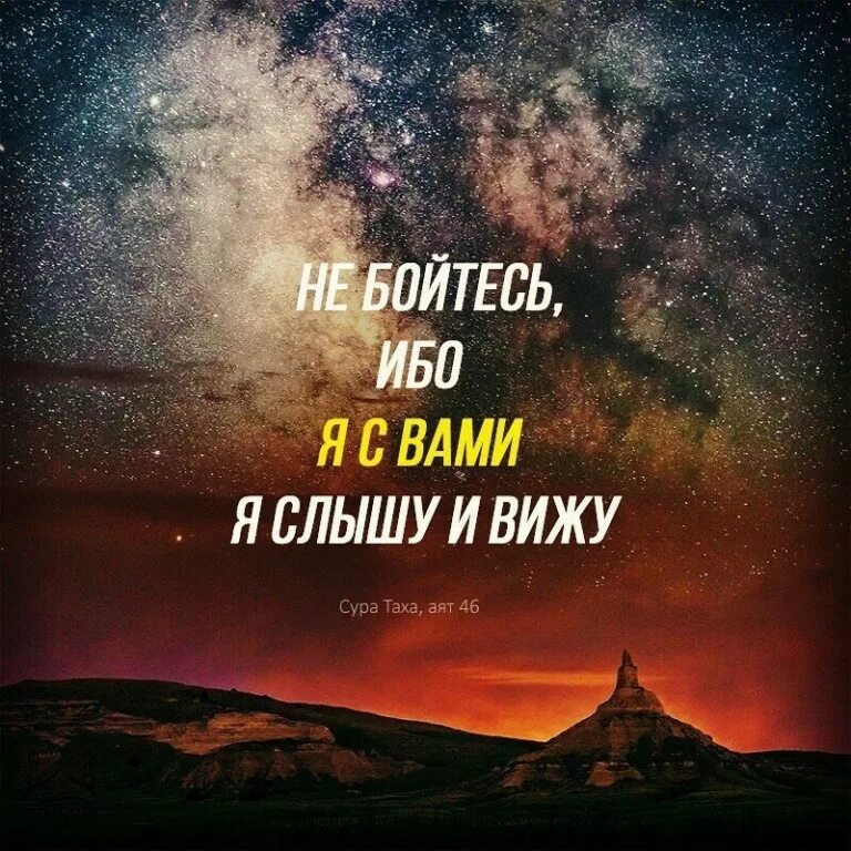 Бойтесь всевышнего. Не бойтесь ибо я с вами Коран.