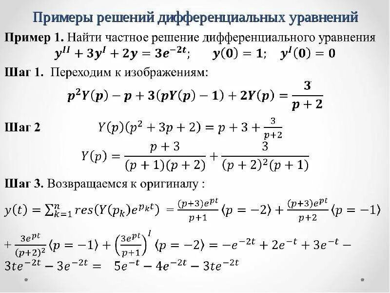 Найти общее решение дифференциального уравнения y. Преобразование Лапласа решение диффура. Дифференциальные уравнения решения дифференциальных уравнений. Дифференциальные уравнения примеры с решениями. Решение диф уравнений.