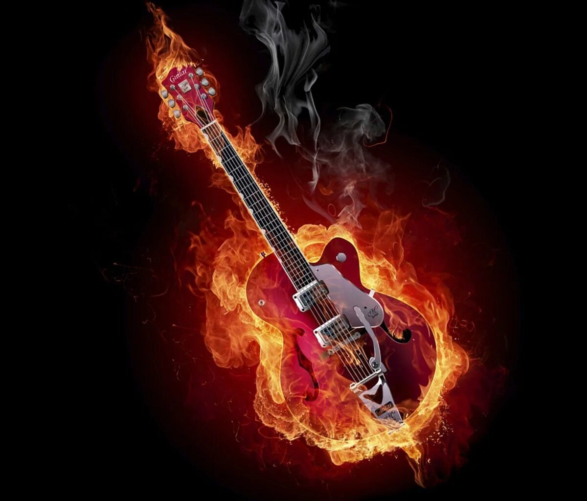 Гитара в огне. Рок гитара. Огненная гитара. Электрогитара. Рок гитара слушать