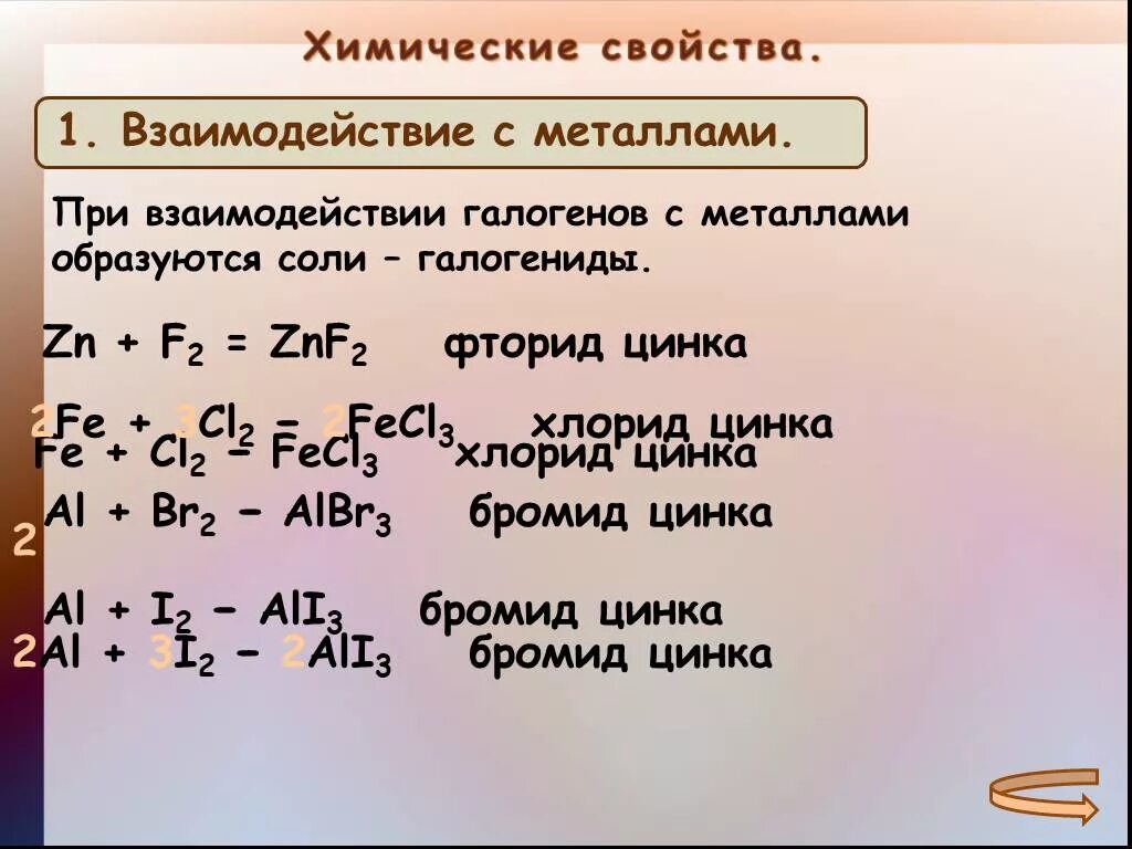 Взаимодействие галогенов с металлами. Химические свойства галогенов взаимодействие с металлами. Взаимодействие галеонов с металлами. Галогены взаимодействуют с металлами.