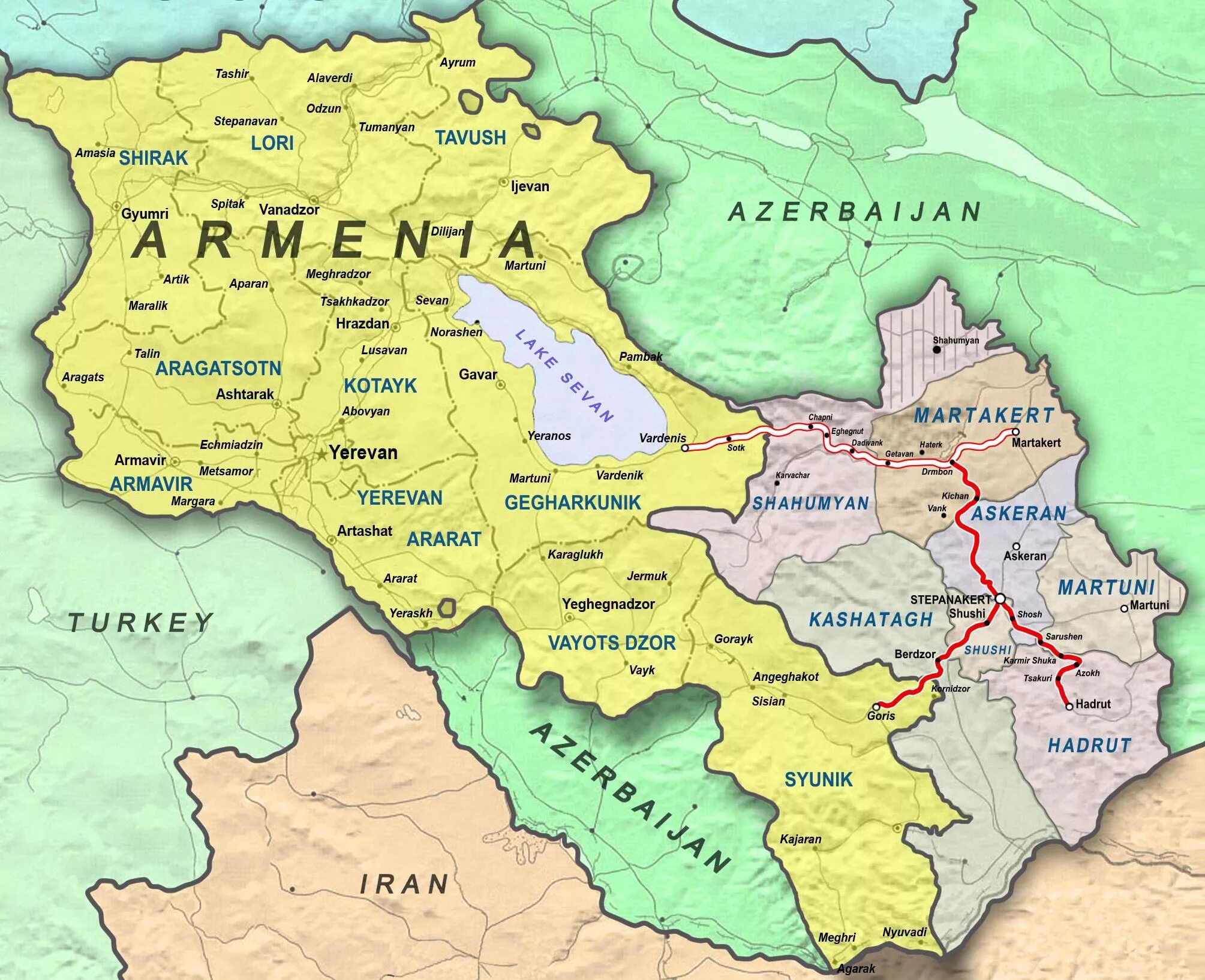 Armenia map. Карта Армении 1992. Сюник Армения на карте. Варденис Армения карта. Карта Армении и Арцаха.