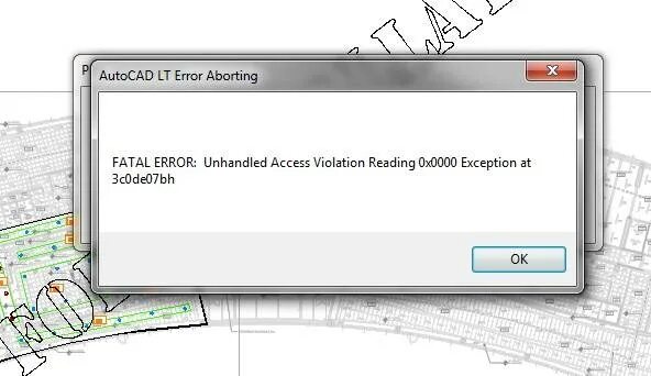 Fatal error unhandled. Фатальная ошибка в автокаде. файлы фатал еррор автокад. автокад фатальная ошибка unhandled e0434352h exception. фатальная ошибка unhandled access violation reading 0x0000 exception at d418eba3h.