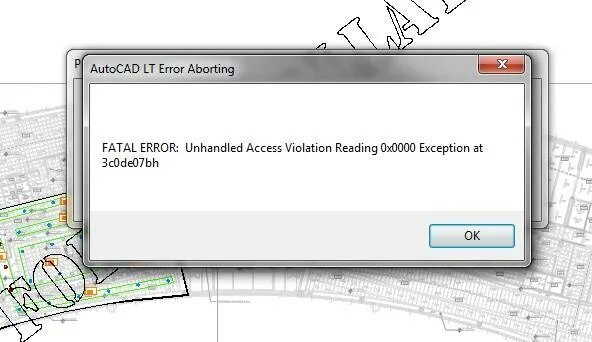 Fatal error unhandled access violation reading. Фатальная ошибка в автокаде. Файлы фатал еррор Автокад. Автокад Фатальная ошибка unhandled e0434352h exception. Фатальная ошибка unhandled access Violation reading 0x0000 exception at d418eba3h.