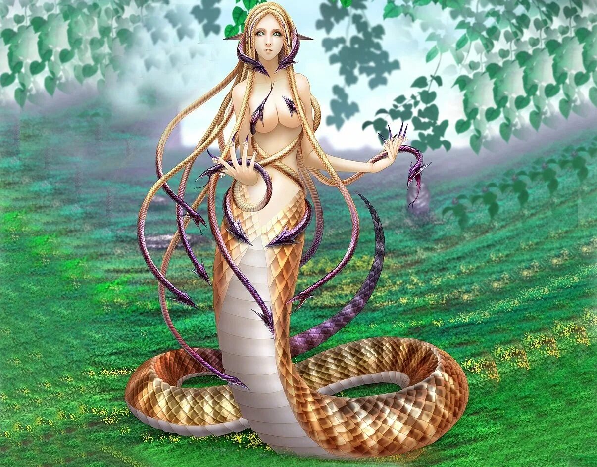 Медуза горгона повелительница. Змееподобная ламия. Как зовут девушку змею. Ламия – полудевушка полузмея. Как зовут девушку змею.