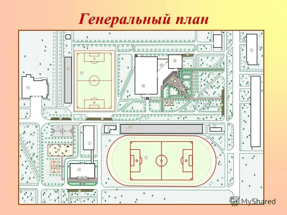 Начертите план спортивного зала прямоугольной