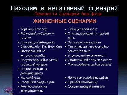 Негативный сценарий