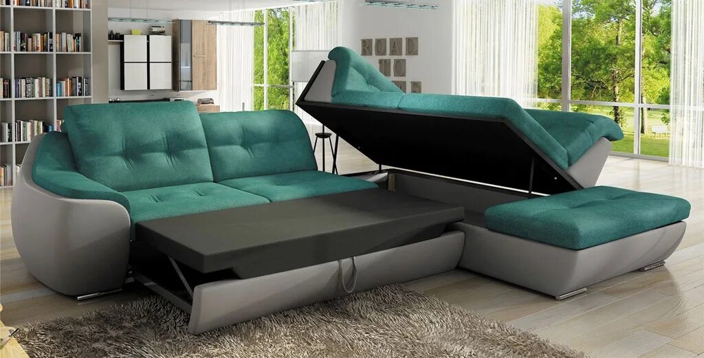 Купить спальные большие диваны. Диван модульный Спилберг (Тибет-5м). Диван угловой раздвижной. Удобный диван. Диван угловой раскладной.