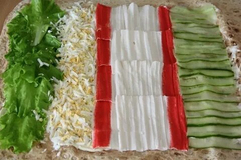 Лаваш с крабовыми палочками простой рецепт