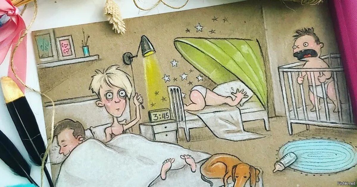 Утро работающей мамы. Юмористические зарисовки. Многодетная мать карикатура. Карикатуры на семейную жизнь с детьми. Карикатура мама и дети.