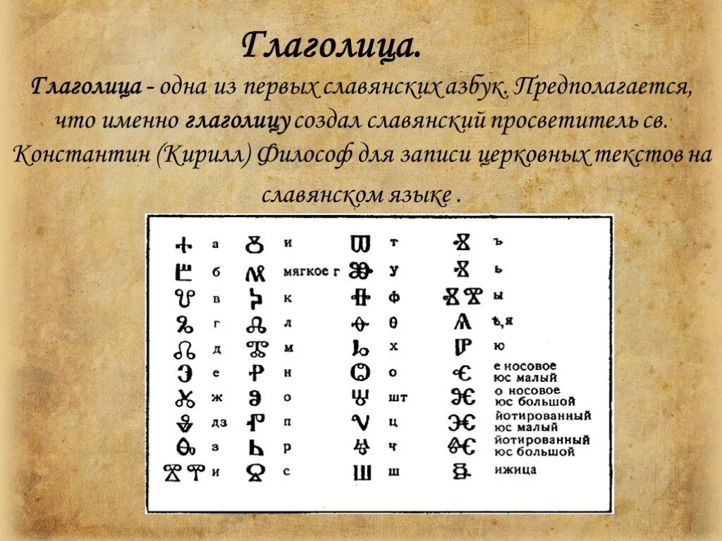 Создание первого алфавита в какой стране. Ранняя письменность глаголица. Глаголица это в древней Руси. Древние азбуки глаголица и кириллица. Древние славянские алфавиты кириллица и глаголица.