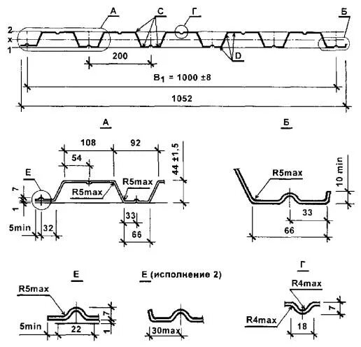 Профили стальные гнутые с трапециевидными гофрами. Профиль нс44-1000-0.7. Нс44-1000 чертеж. НС 44 схема. Профлист НС-44-1000-0,7 по ГОСТ 24045-94.