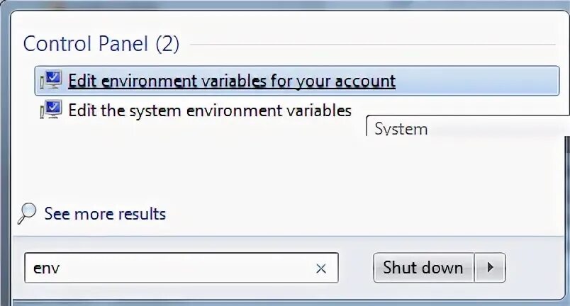 Edit environment variables for your account