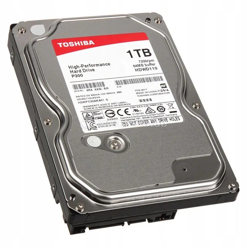Купить жесткий бу. 1 ТБ жесткий диск Toshiba p300. HDD Toshiba PC p300 1tb. Жесткий диск Toshiba p300 hdwd110uzsva. Жесткий диск 1tb Toshiba PC p300.