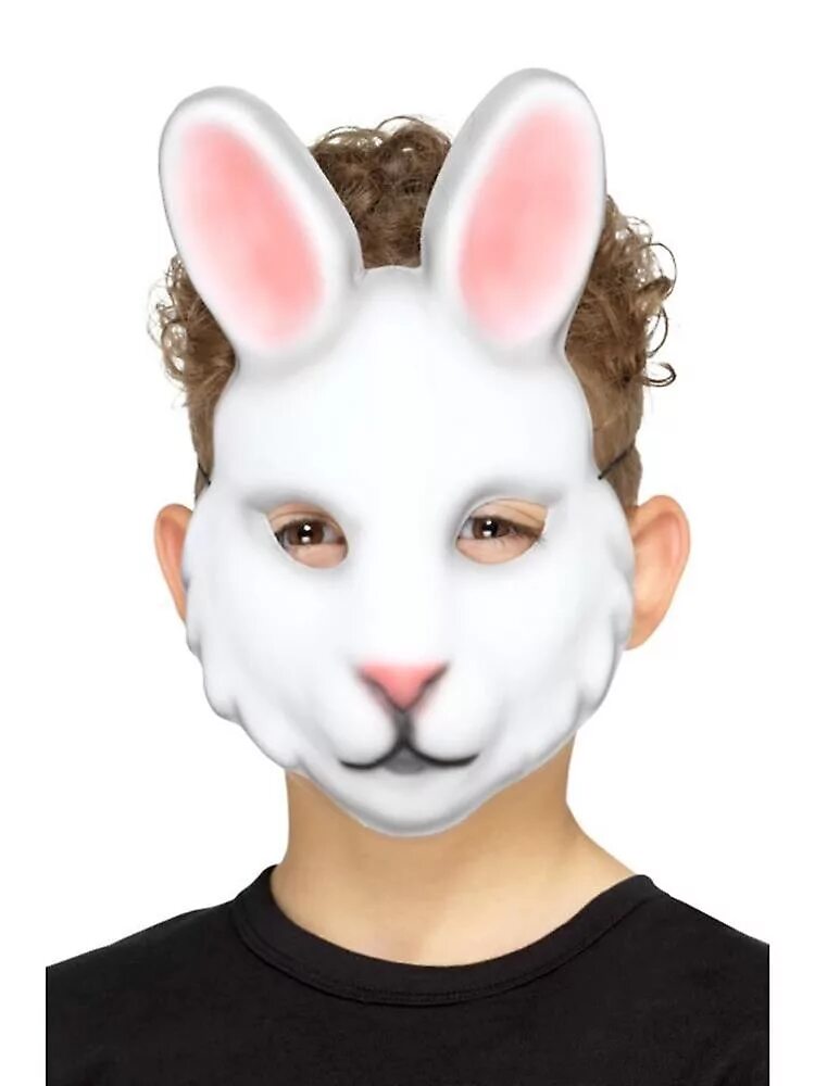 Маска "кролик". Маска заяц. Кроличья маска. Маска белого кролика. Зайцева маска