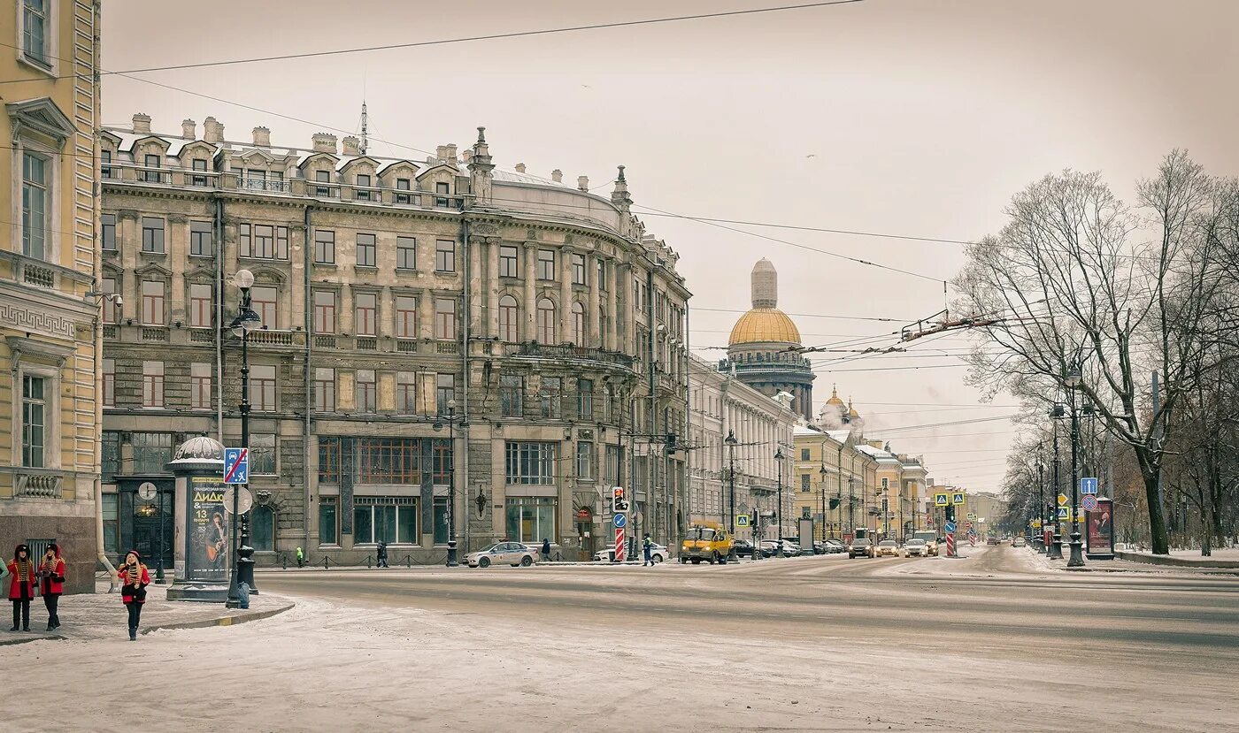 Адмиралтейский проспект Санкт-Петербург. Вид на Адмиралтейство с Невского.