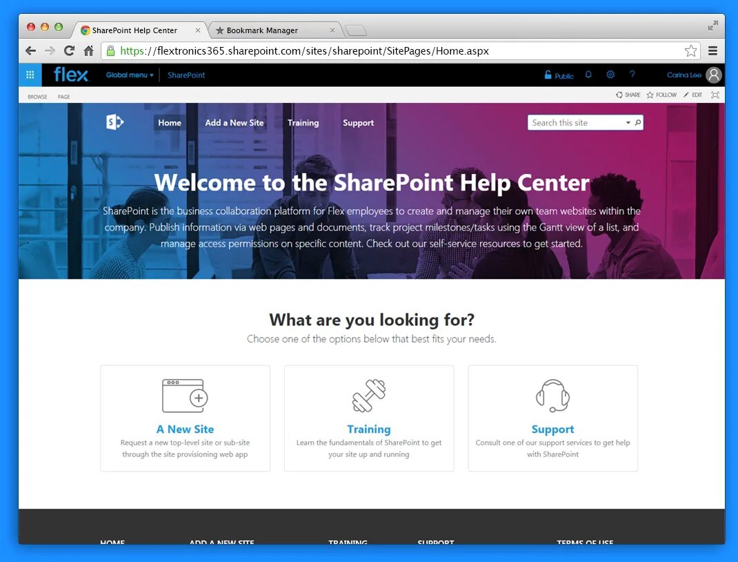 Design of Pages in SHAREPOINT. Service & support Page Design. Page centered